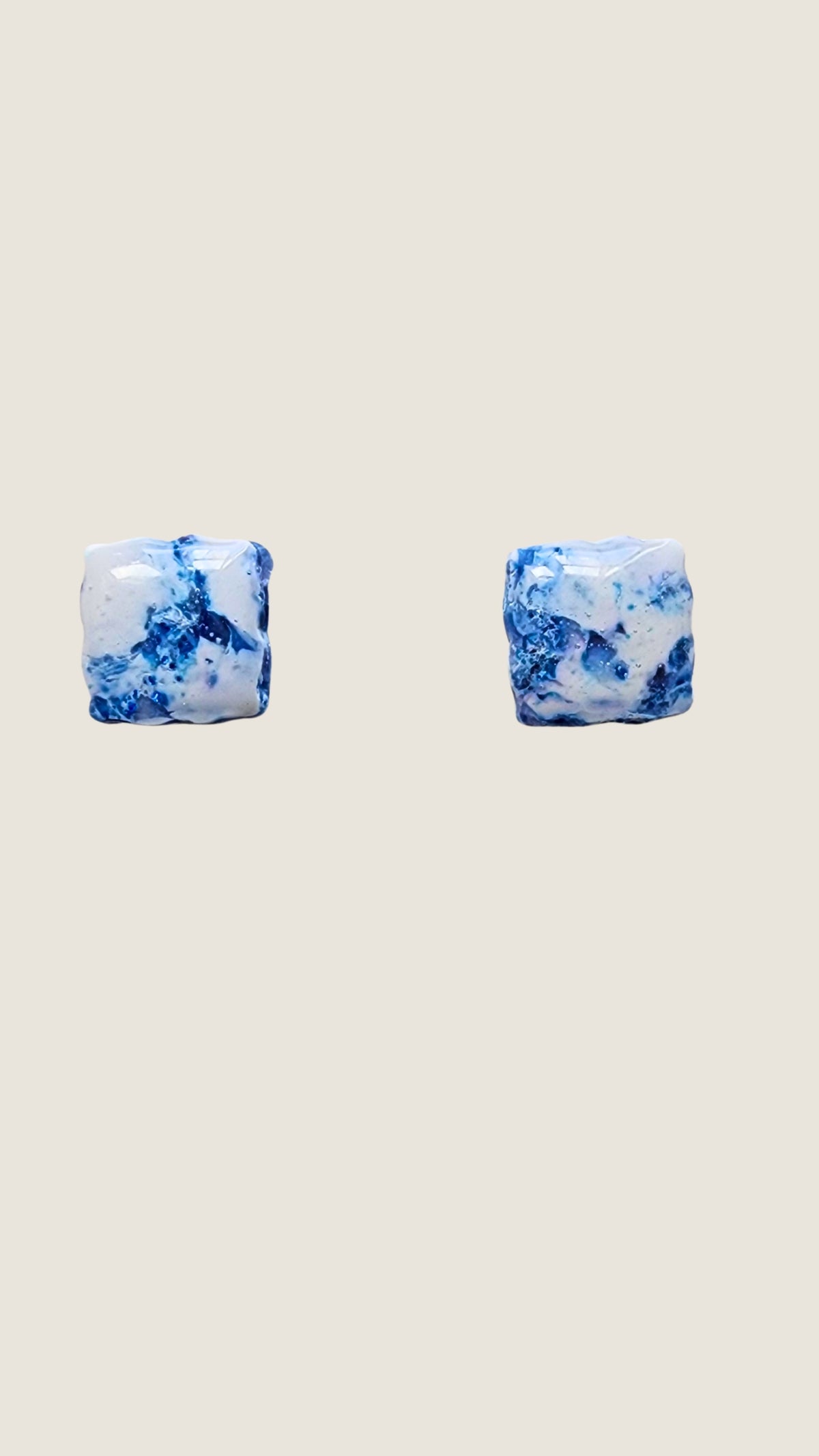 Blue and White Studs