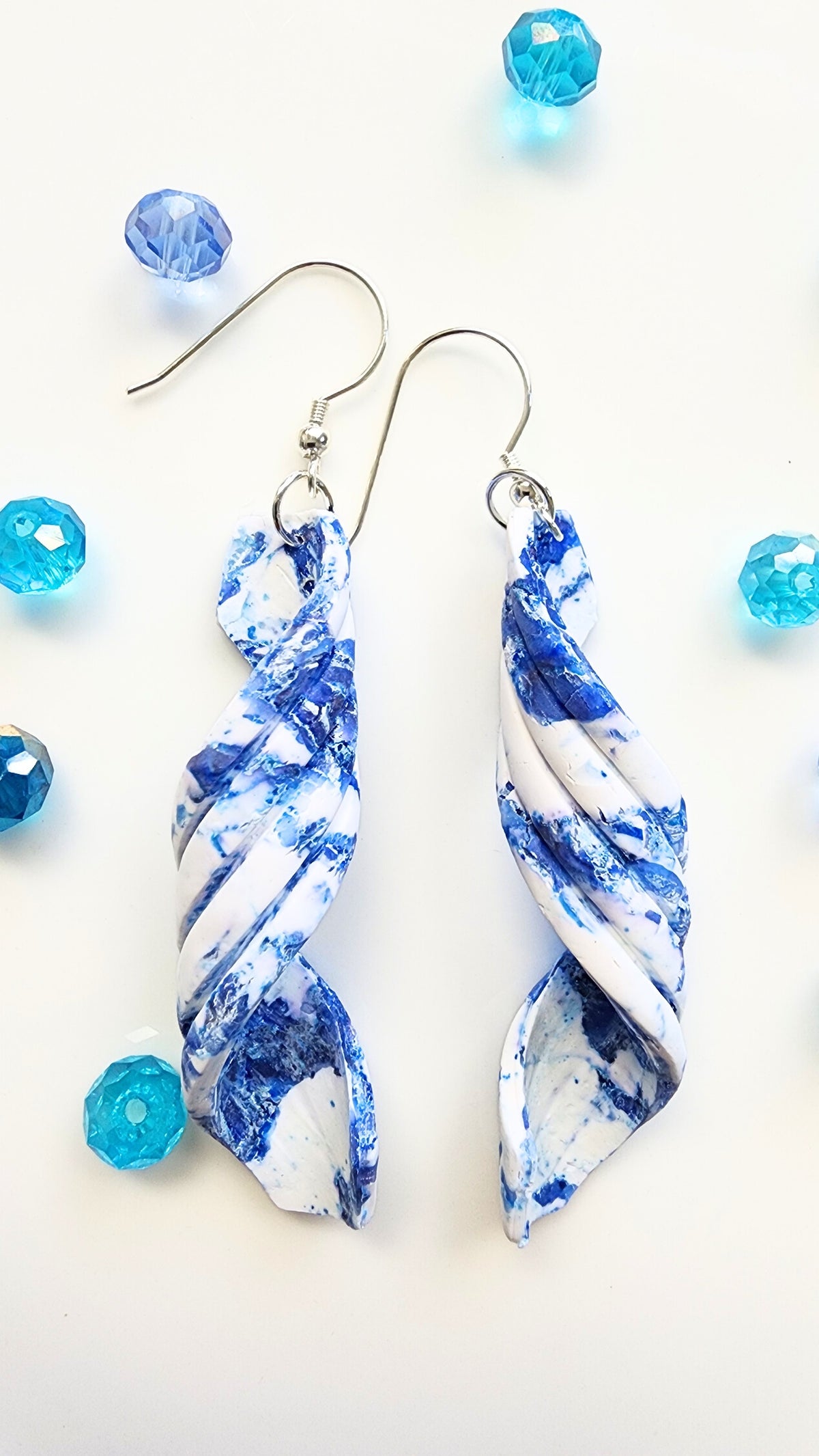 Blue and White Swirl