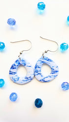 Blue and White Drops - Big