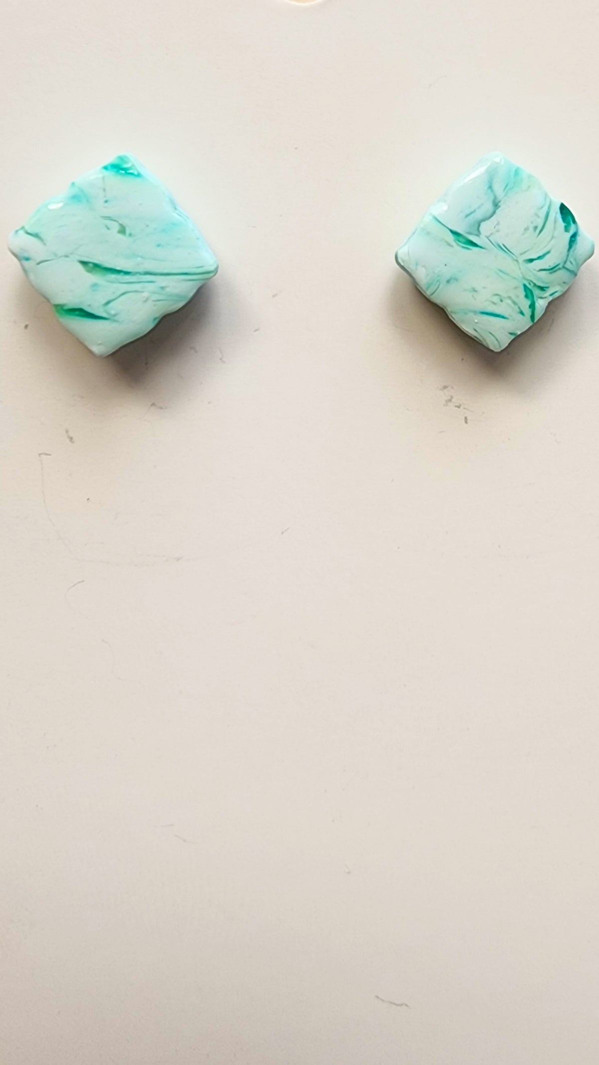 Green and White Studs