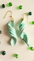 Green and White Swirl