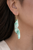 Green and White Swirl