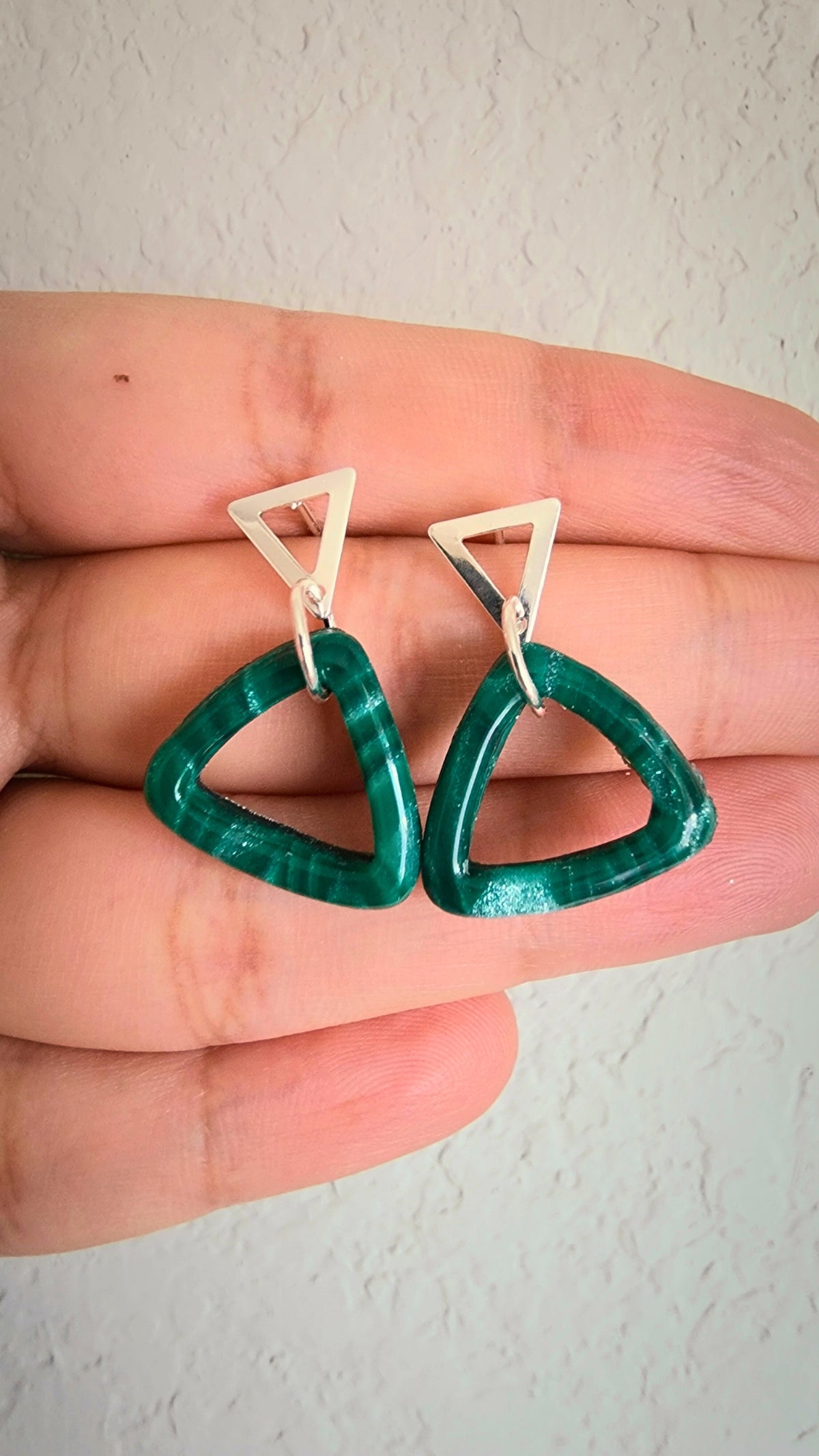 Green Agate Dangles