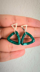 Green Agate Dangles