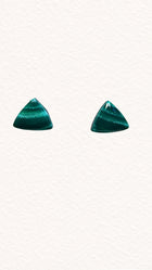Green Agate Studs