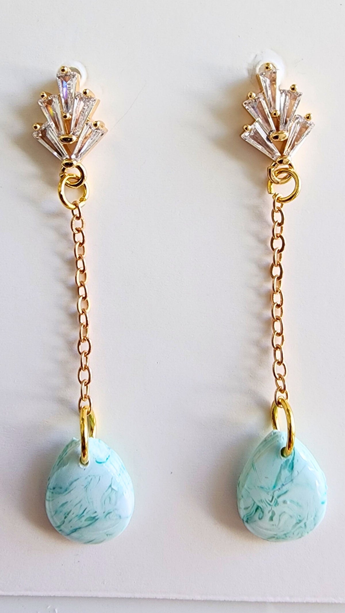 Green and White Drops - Small