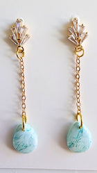 Green and White Drops - Small