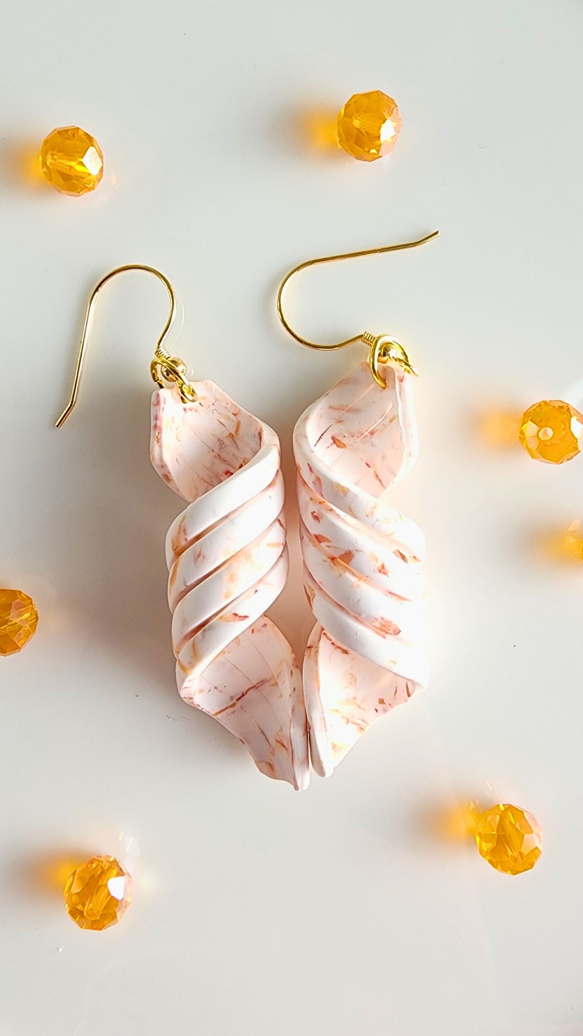 Orange and White Swirl