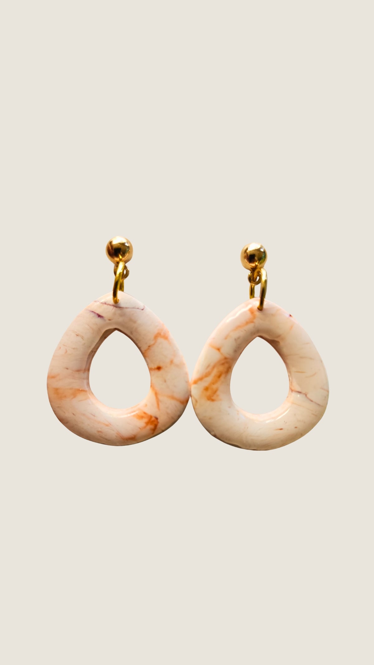 Orange and White Drops - Big