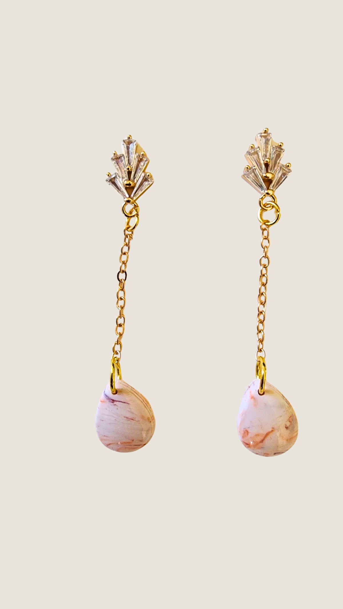 Orange and White Drops - Small